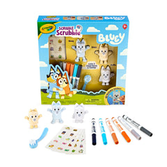 Crayola Scribble Scrubbies Bluey set: Bluey characters ready for imaginative coloring.