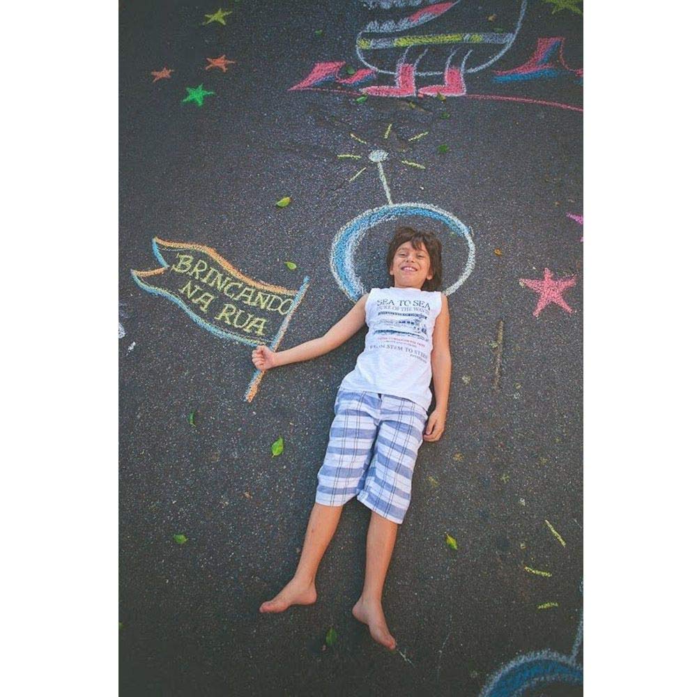 Crayola 48ct sidewalk chalk easy cleanup with water after outdoor art