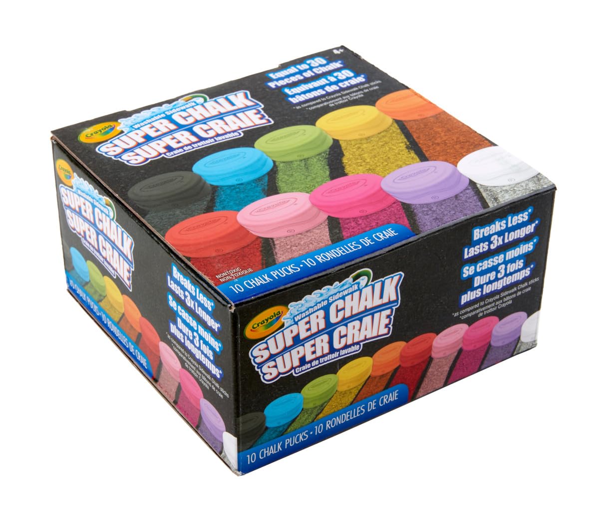 Crayola washable chalk cleans up with a garden hose or rain