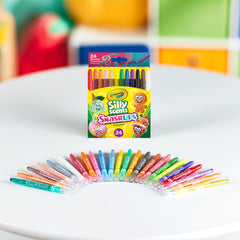 Crayola Silly Scents packaging showcases aroma variety.
