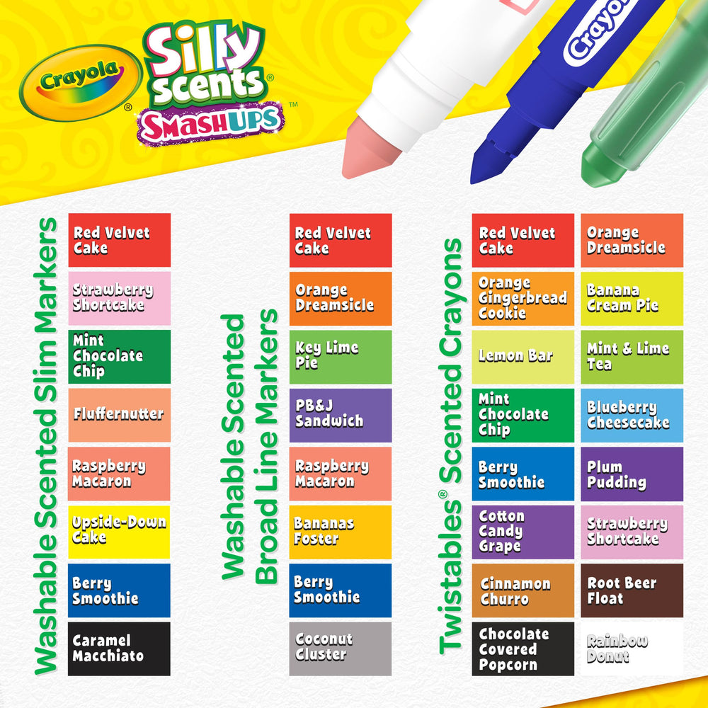 Crayola Silly Scents coloring pages for imaginative scenes