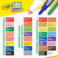 Crayola Silly Scents coloring pages for imaginative scenes