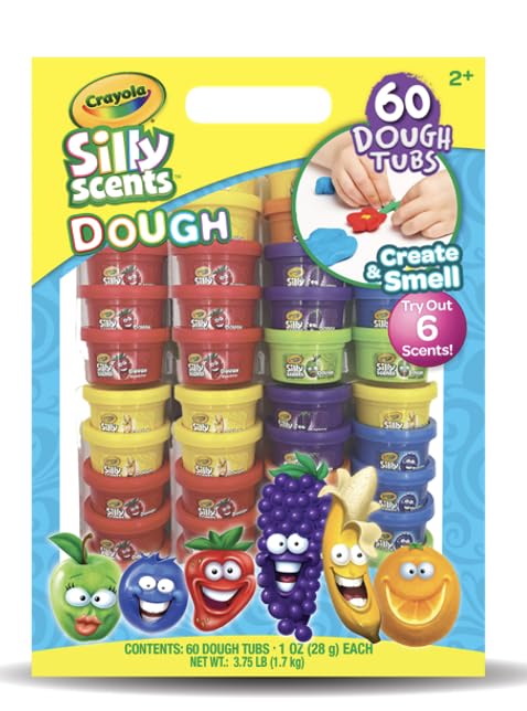 Crayola Silly Scents Dough 1oz tub close-up with scented play.