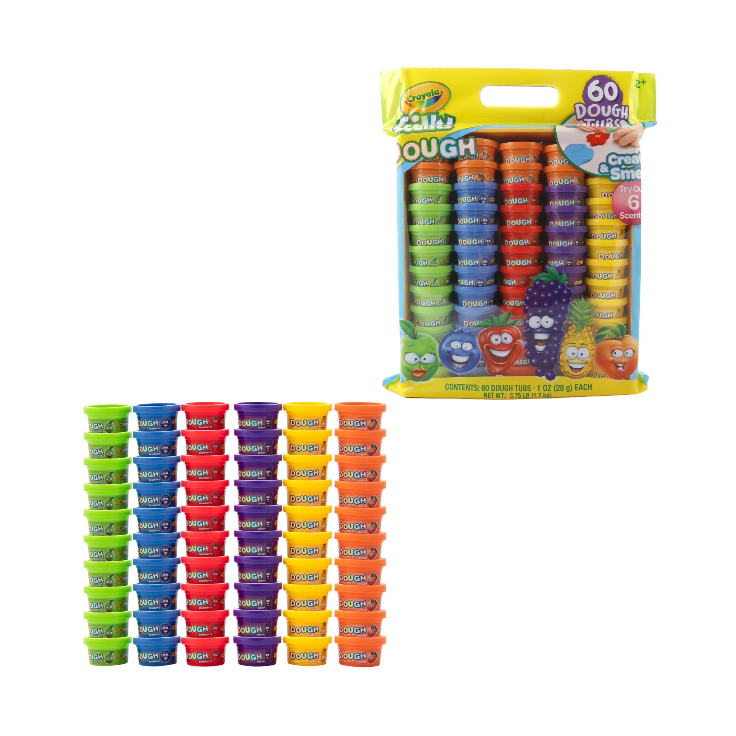 Crayola Silly Scents Dough monster shapes for storytelling and pretend play.