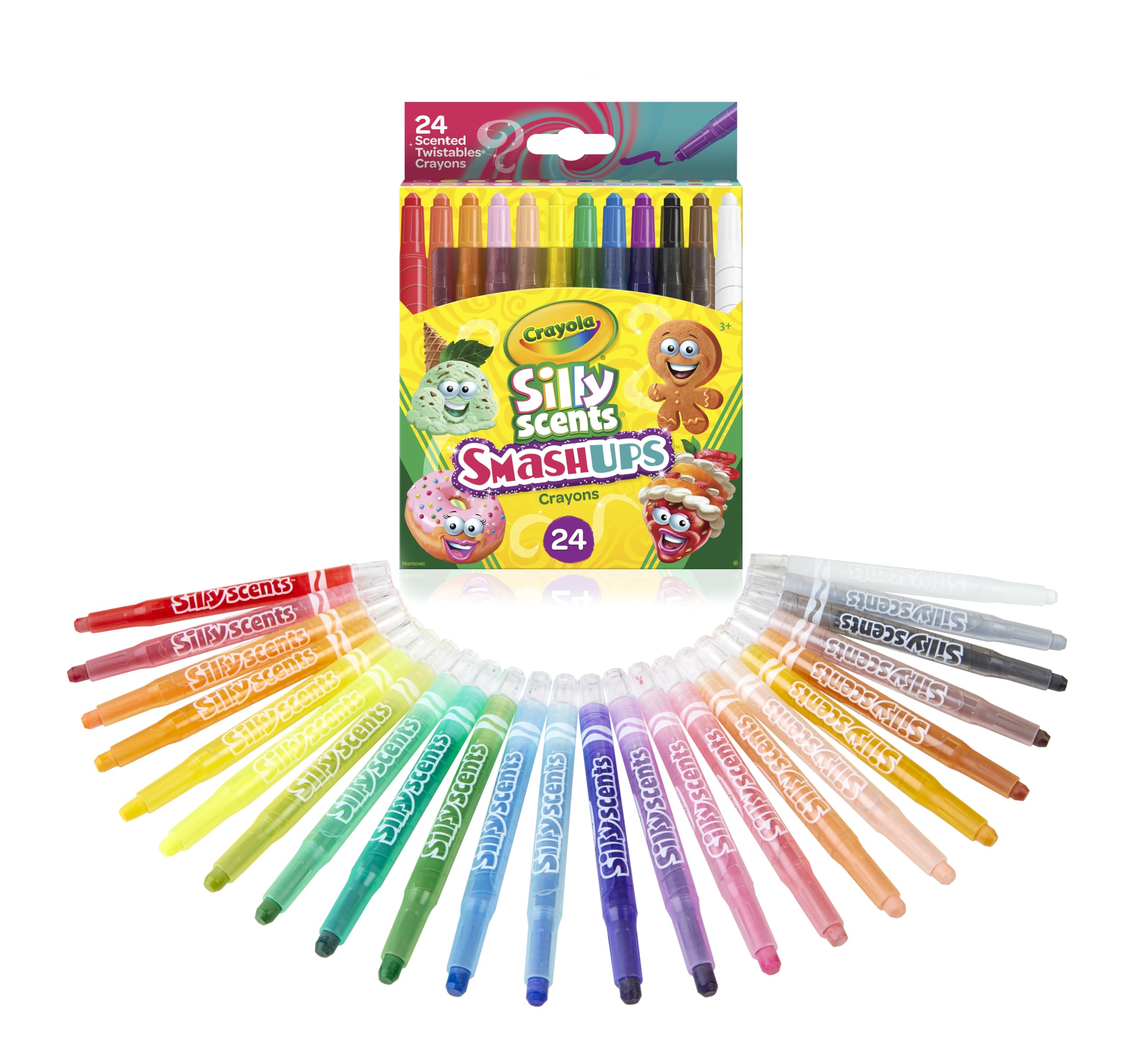 Child coloring with Crayola Silly Scents in classroom.
