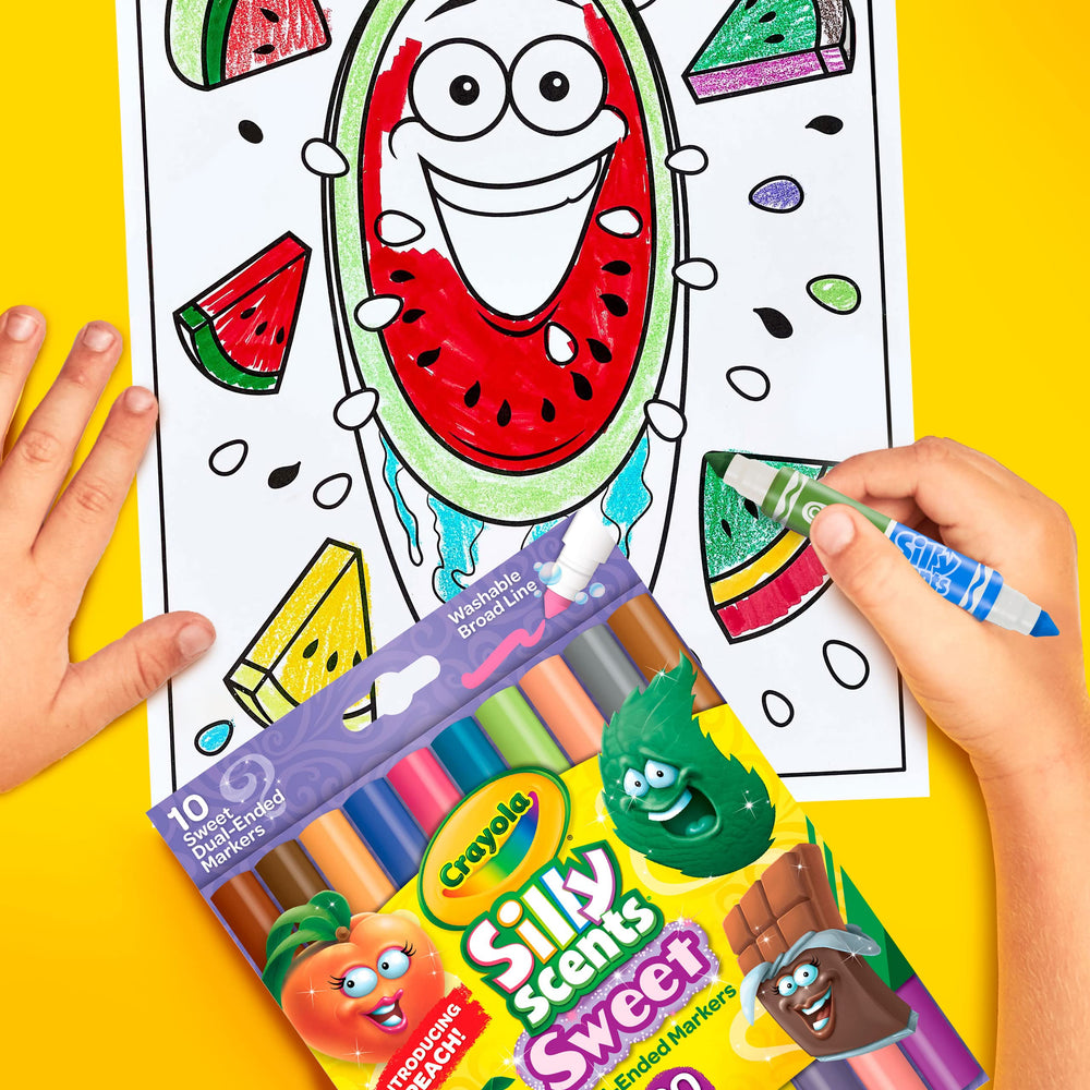 Crayola Silly Scents markers with washable ink for easy cleanup