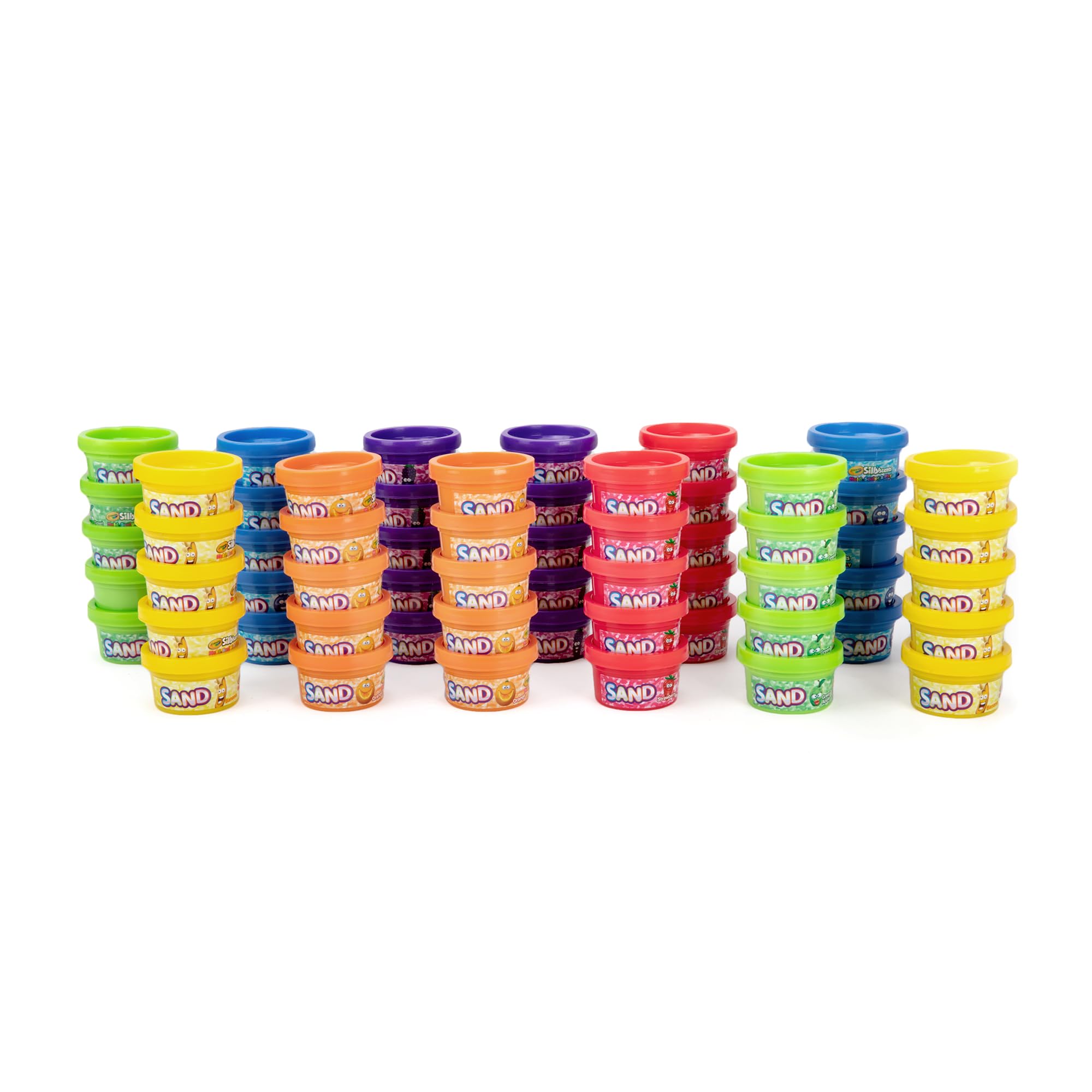 Crayola Silly Scents sand tub-60-pack keeps classroom prizes neat with sensory fun