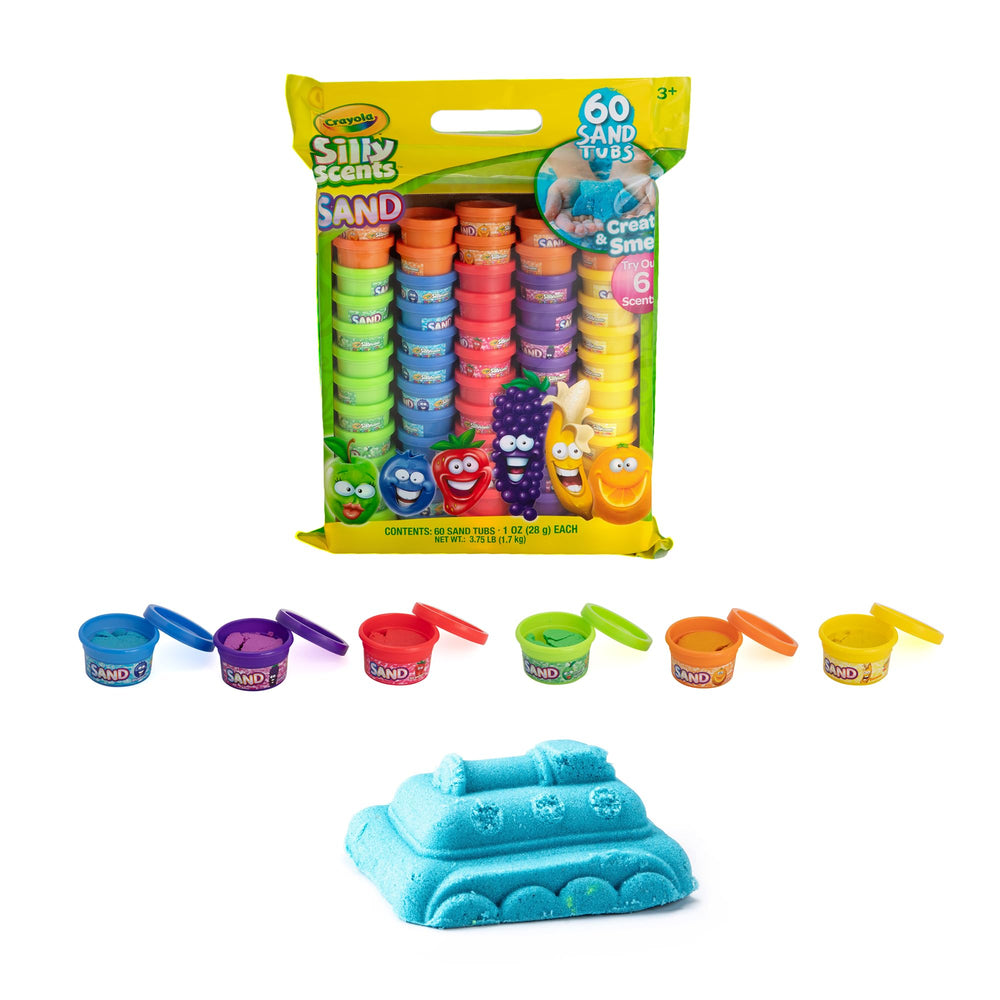 Crayola Silly Scents sand tub red-strawberry for engaging sensory play and color recognition