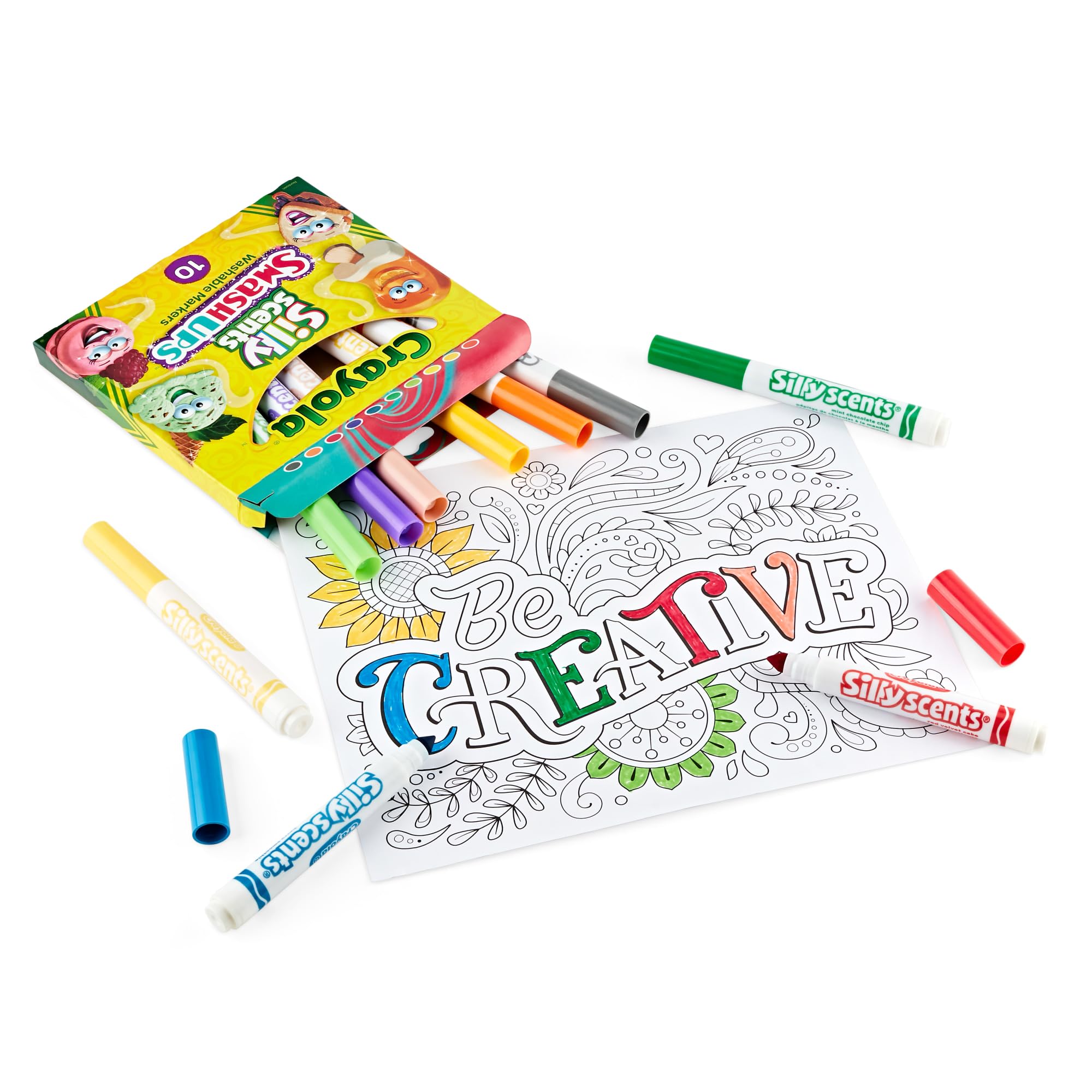 Scent-inspired Crayola markers with strawberry shortcake and caramel macchiato fragrances.