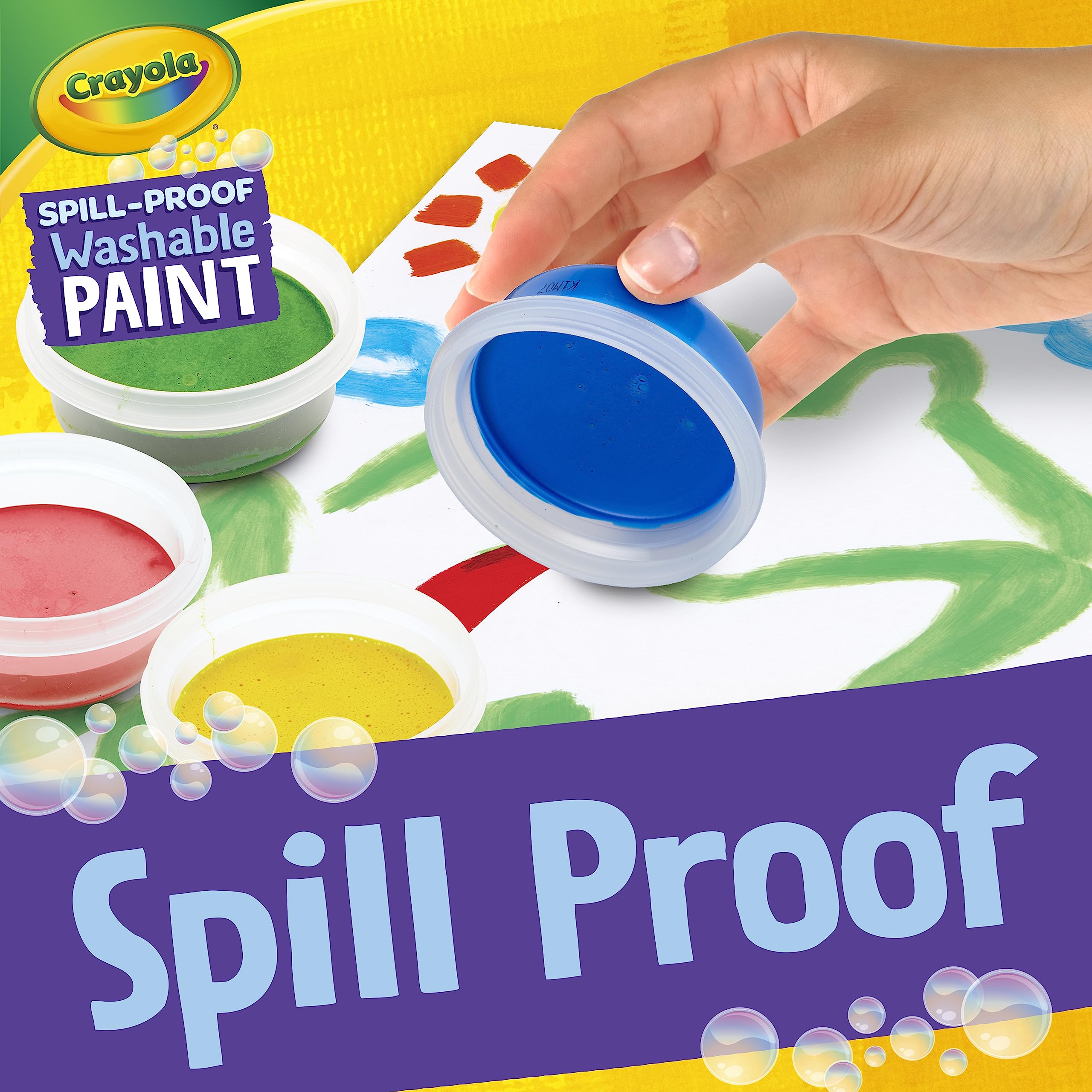 Crayola Spill Proof Paint Set is safe and non-toxic for curious explorers.
