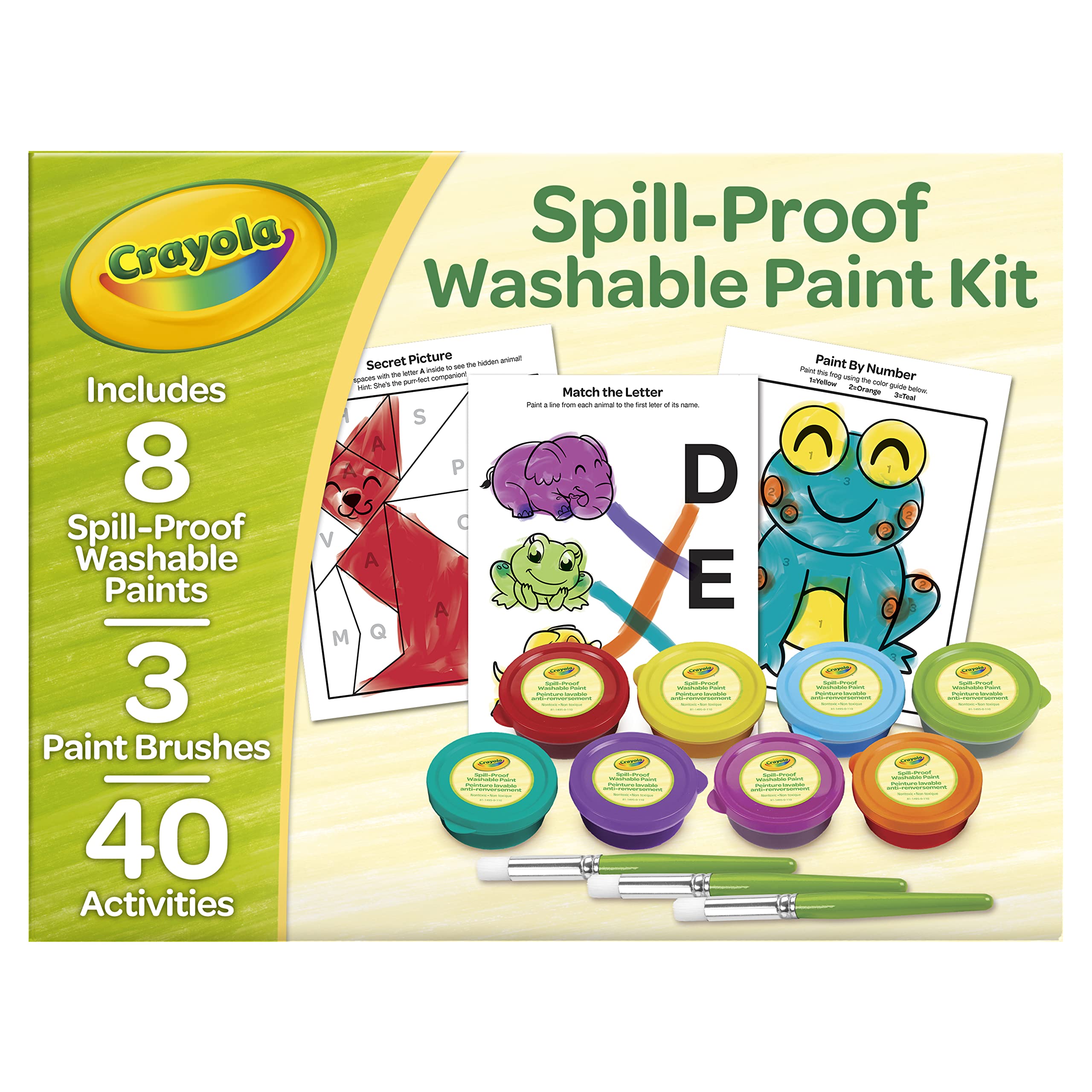 Crayola spill-proof paint trays help keep colors contained and clean
