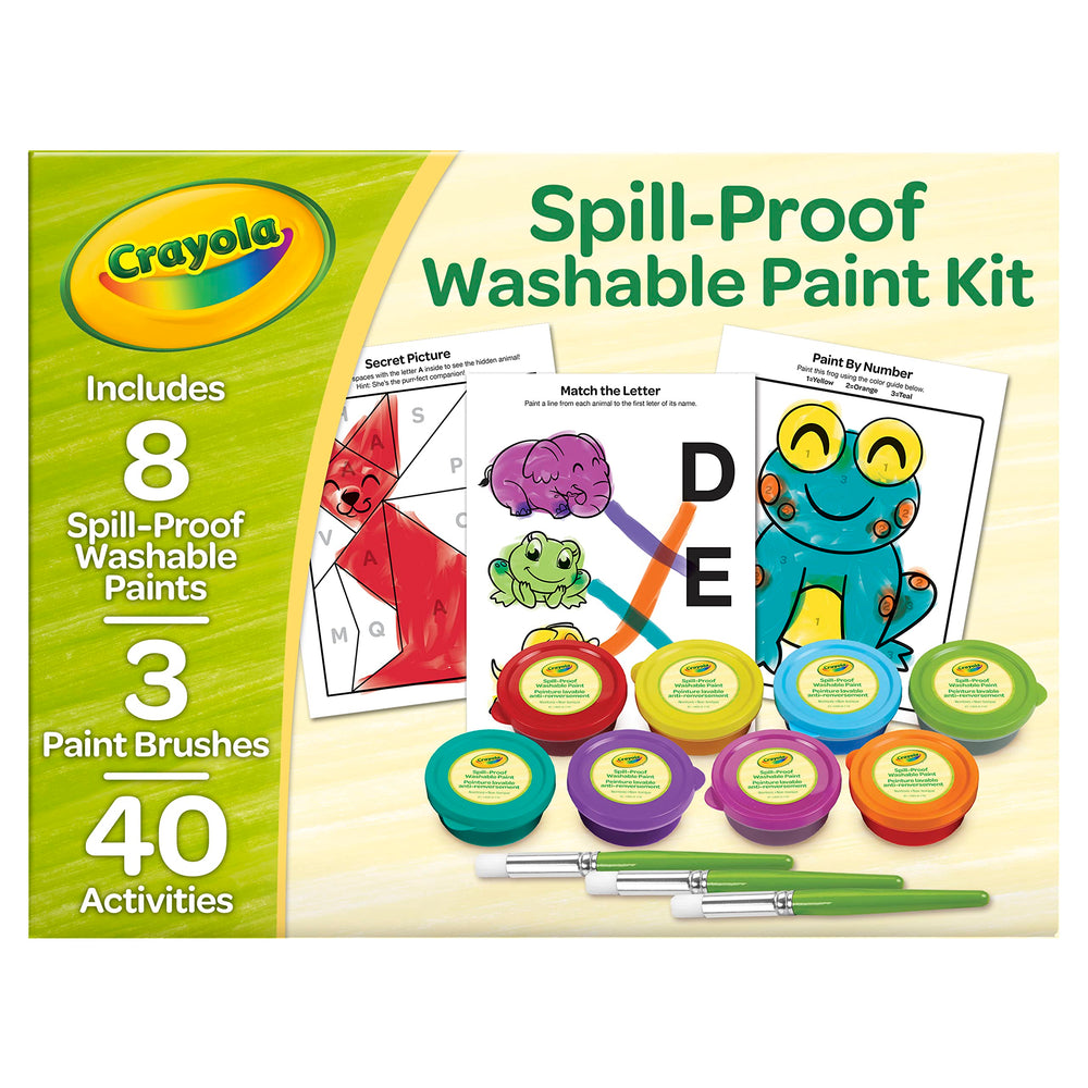 Crayola spill-proof paint trays help keep colors contained and clean