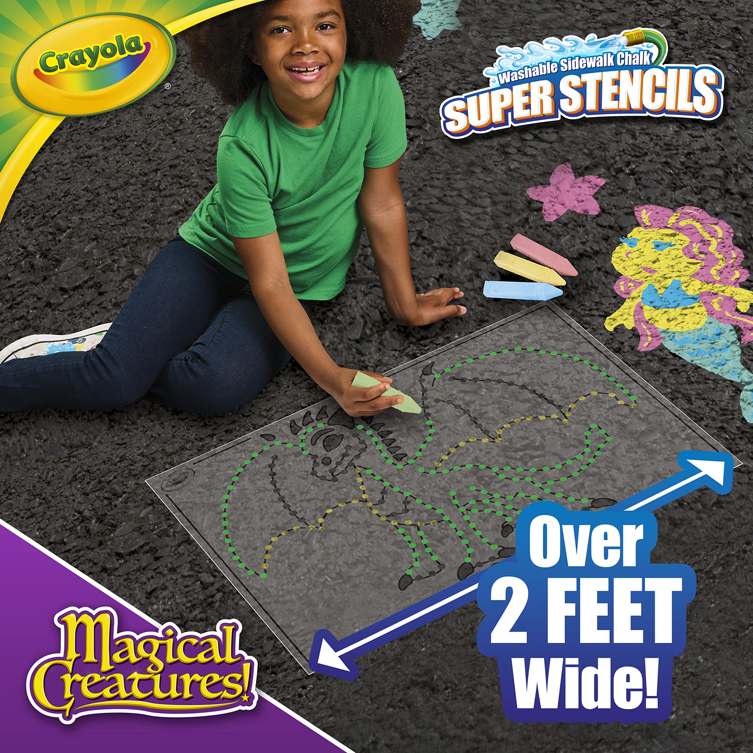 Crayola Super Stencils transparent dotted outline for precise tracing on any surface