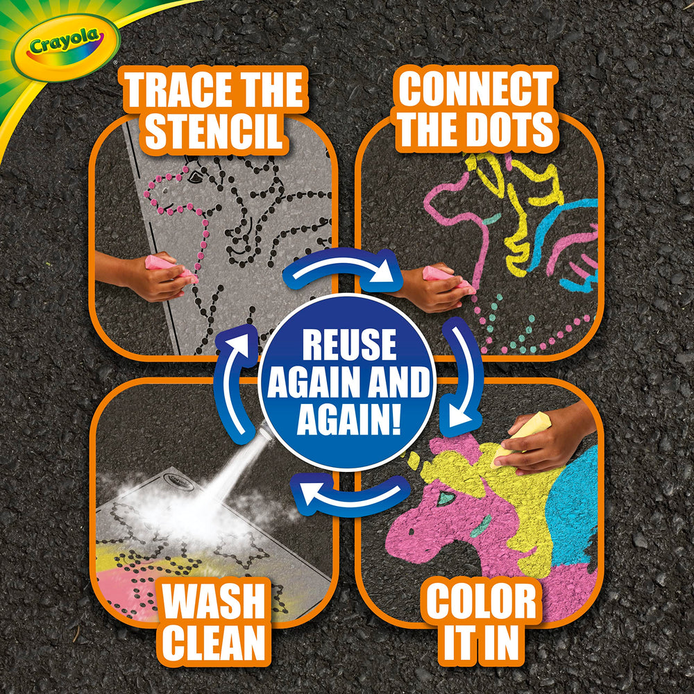 Crayola Super Stencils durable and reusable for repeated outdoor art sessions