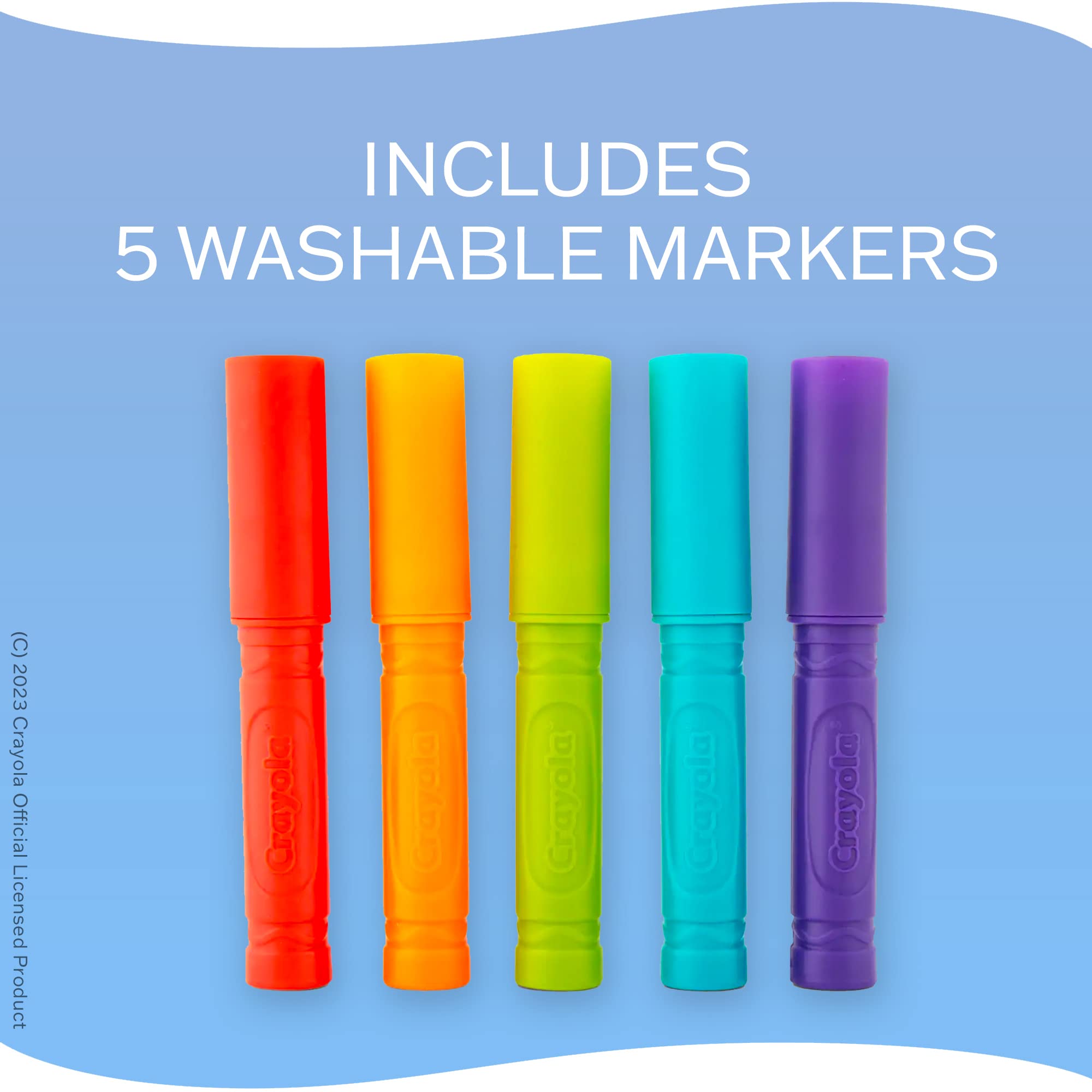 Crayola Taste Beauty bath marker caps-off helps kids color before shower.