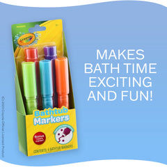 Crayola Taste Beauty bath markers are washable, making cleanup quick after fun bath time.
