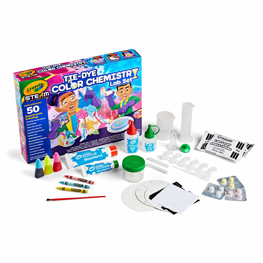 Crayola Tie Dye Neon Crayon Erupting Volcano displaying color-changing action