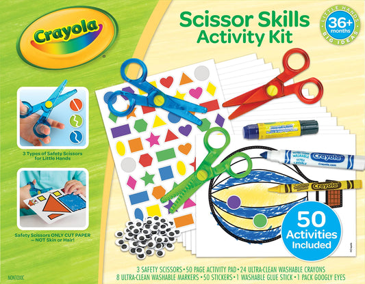 Crayola Toddler Scissor Skills straight scissors for safe paper cutting
