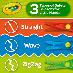 Crayola Toddler Scissor Skills zigzag scissors for varied shapes
