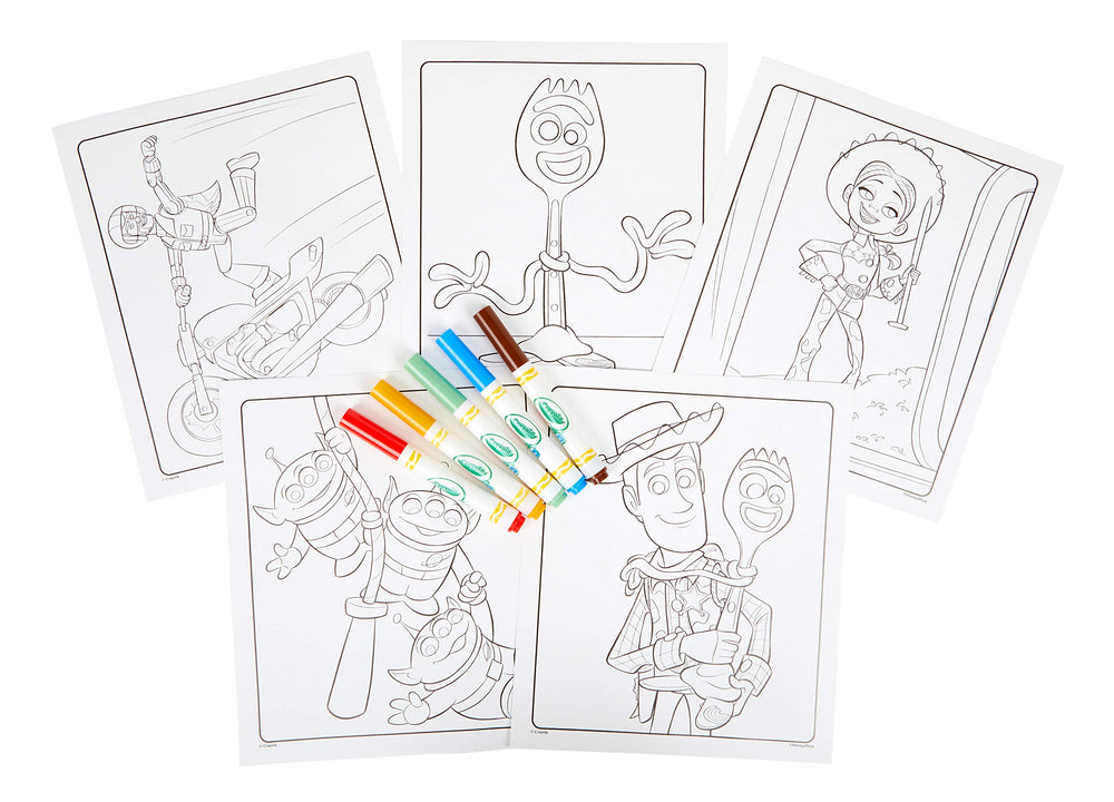 Toy Story characters Woody and Buzz Lightyear inspiring creative coloring