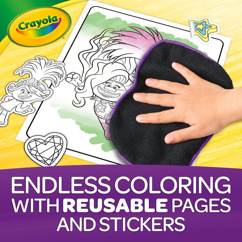 Crayola Trolls colorable stickers for endless themed play.