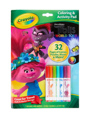 Crayola Trolls World Tour color pad cover – vibrant on-the-go coloring for kids