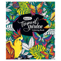 Crayola Tropical Garden coloring page featuring bright flowers for mindful artistry