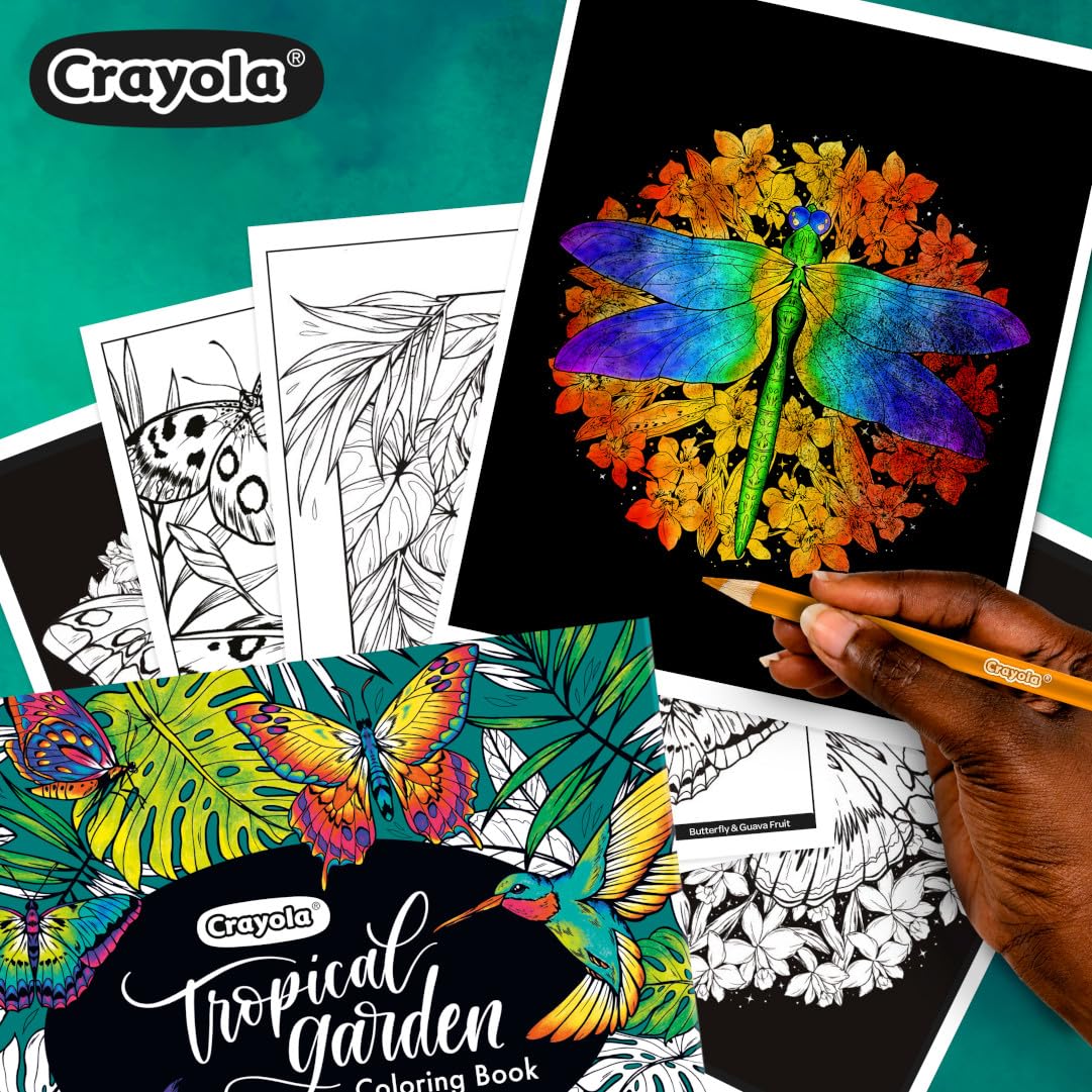 Crayola Tropical Garden design ideal for gifting art lovers and collectors