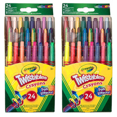 Crayola 24ct Twistables crayons – durable twist mechanism for on-the-go coloring.