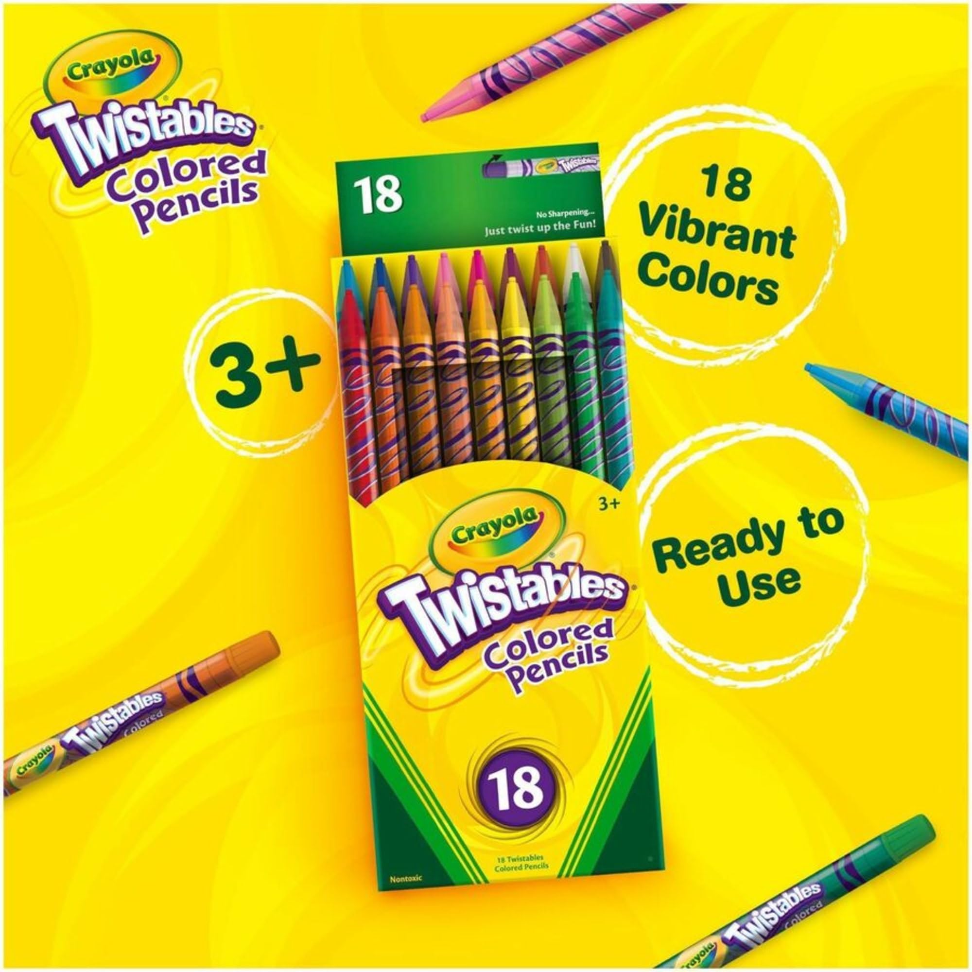 Crayola Twistables safe and non-toxic for ages 3 and up.