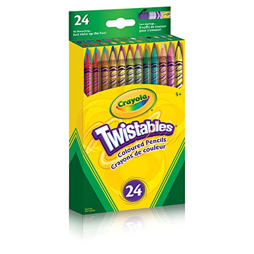 Crayola Twistables twist-to-reveal color, no sharpening required for mess-free artistry.