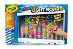 Crayola Ultimate Light Board LED effects create magical art experiences for kids during creative play.