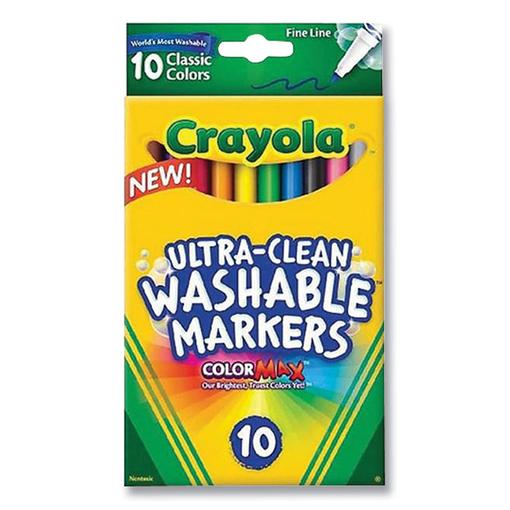 Crayola Ultra-Clean Fine Line Multicolor markers for precise detailing and easy cleanup after crafts