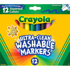 Crayola Ultra Clean markers broad-line tip creates bold strokes.