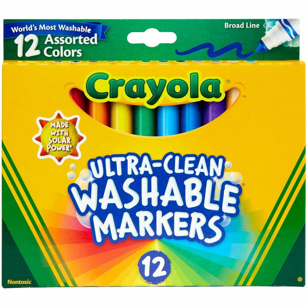 Crayola Ultra Clean markers cap-off design prevents leaks.