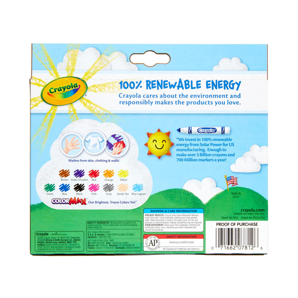 Crayola Ultra Clean markers on paper for creative projects.