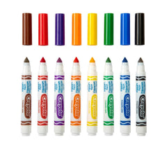 Crayola Ultra-Clean markers wash from skin, walls, and clothing.