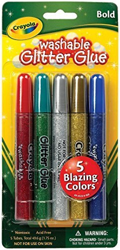 Crayola Glitter Glue Bold Blazes blue tube adds vibrant dimension to projects.