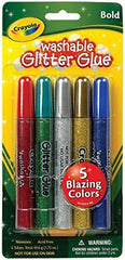 Crayola Glitter Glue Bold Blazes blue tube adds vibrant dimension to projects.