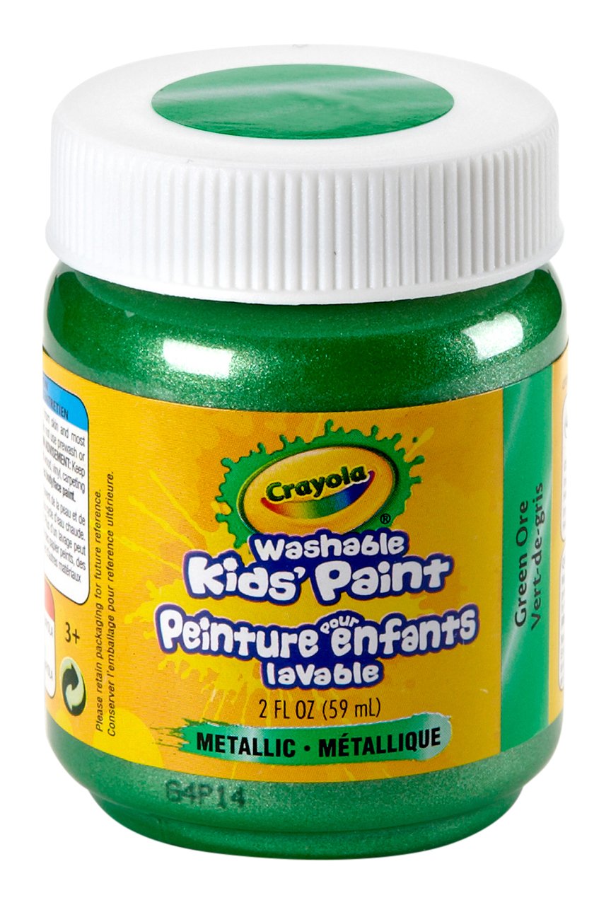 Crayola Washable Kids Paint Green Ore for kids' art projects with easy cleanup