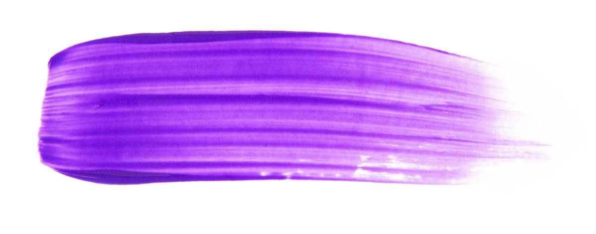 Child finger painting with Crayola washable paint in violet