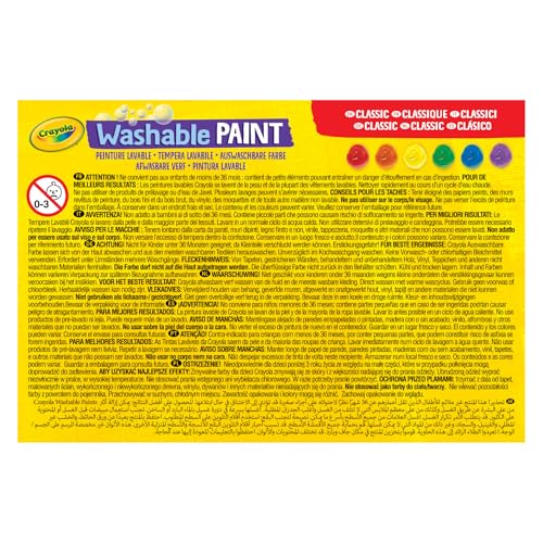 Crayola Washable Paint yellow bottle encourages sunny crafts with easy rinses