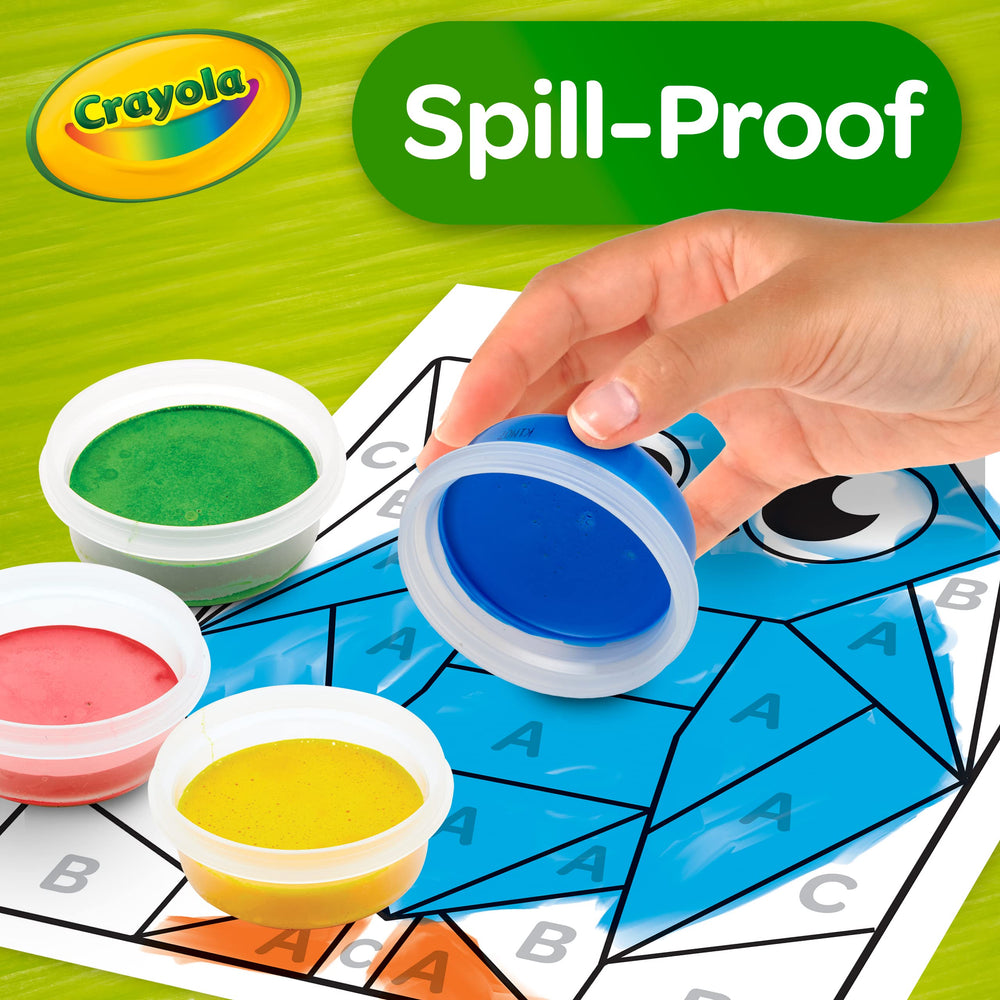 Crayola washable paints in 8 vibrant colors for easy cleanup