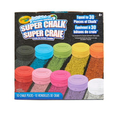 Crayola 10-puck washable sidewalk chalk set for outdoor art with easy cleanup