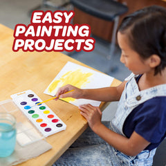 Crayola non-toxic paints are safe for kids ages 5 and up.