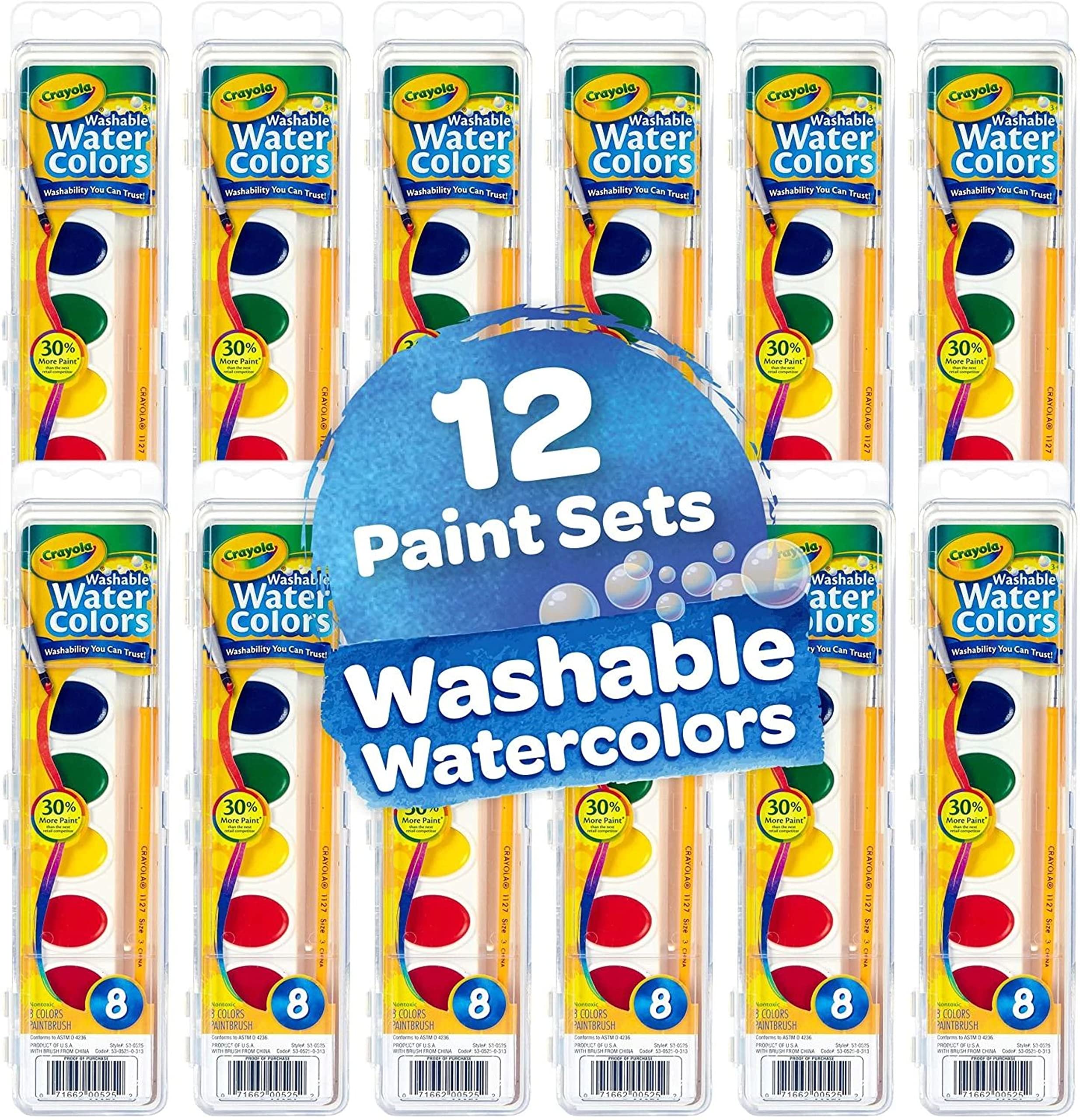 Crayola watercolor paint brush included for immediate creativity.