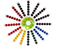 Crayola Watercolor Pop & Paint Palette washable from skin and clothing.