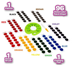 Crayola Watercolor Pop & Paint Palette 16 strips with 8 colors for versatile art.