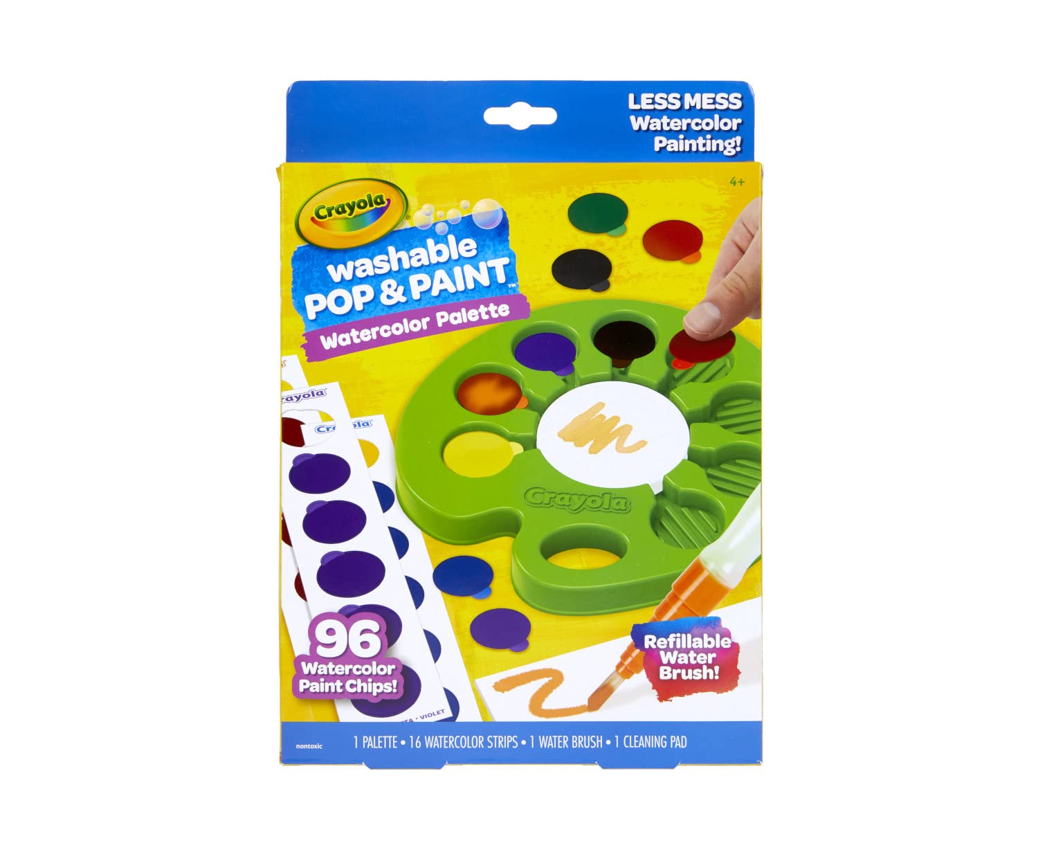 Crayola Watercolor Pop & Paint Palette gift for kids age 4 and up.
