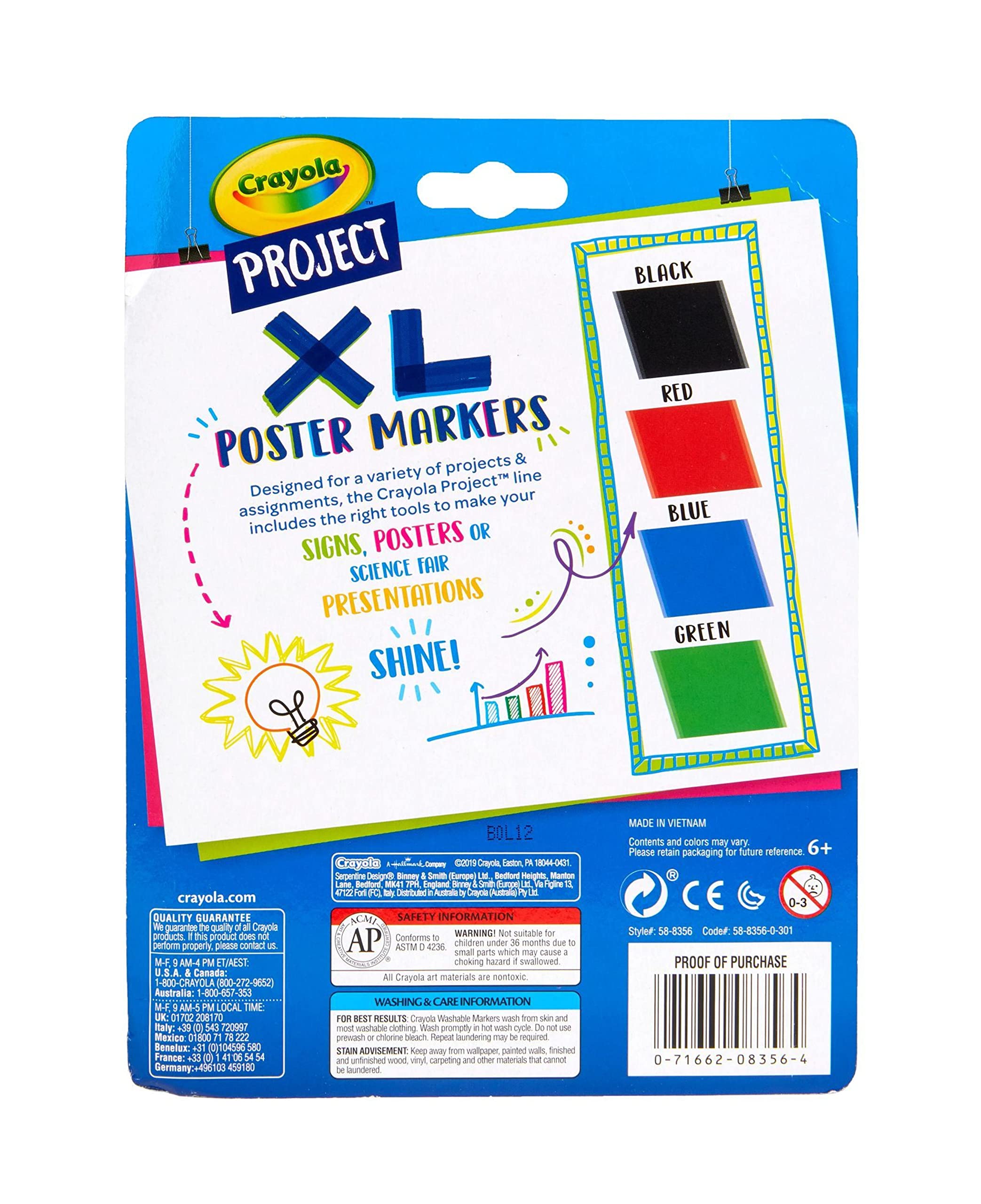Crayola XL Poster Markers suitable for both kids and adults